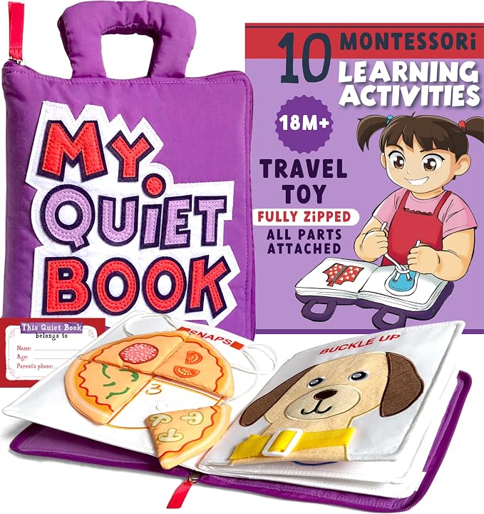 My Quiet Book for Toddlers (Pack of 2) - Travel Essentials for Toddlers 1-3