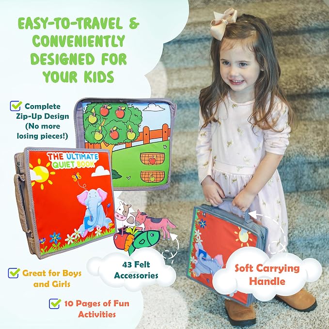 My Preschool Busy Book Montessori Busy Book, Preschool Busy Book, Airplane Travel Essentials & Road Trip Activities