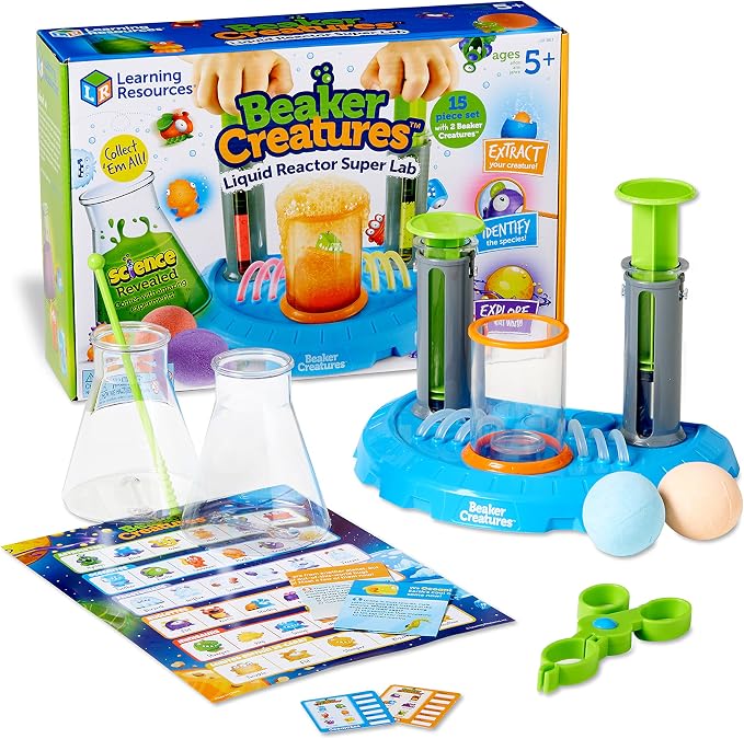 Learning Resources Beaker Creatures Liquid Reactor Super Lab | STEM Toys, Classroom Must Haves, Science Activities, Physics and Chemistry Set, Homeschool Supplies