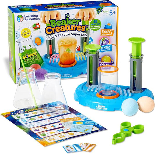 Learning Resources Beaker Creatures Liquid Reactor Super Lab | STEM Toys, Classroom Must Haves, Science Activities, Physics and Chemistry Set, Homeschool Supplies