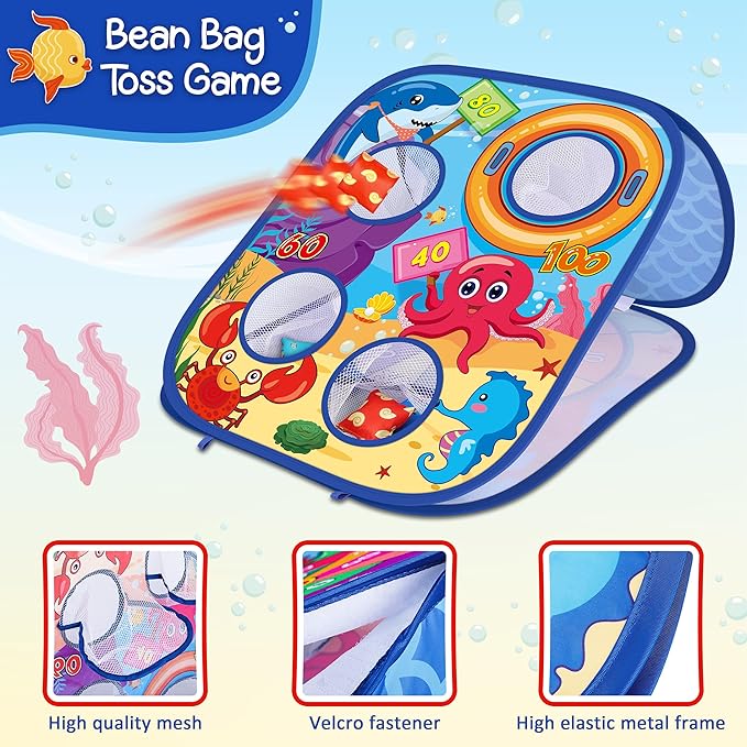 Animal Bean Bag Toss Game Toy Outdoor Toss Game | Family Party Party Supplies for Kids, Gift for Boys Birthday or Christmas for Toddlers Ages 3 4 5 6 Year Old