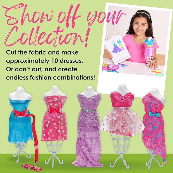 Creativity for Kids Designed by You Fashion Studio: DIY Fashion Designer Craft Kit for Girls, Dress Design Toy & Sewing Set for Kids, Gifts and Toys for Girls (Ages 9+)