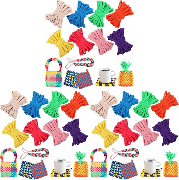 IQKidz 224 PCS Loom Loops Refill for Potholder Weaving Loom Kit Toys, Elastic DIY Arts and Crafts Loops Supplies for Kids Beginners, Perfect Birthday Gifts for 5 6 7 8-12 13 Year Old Girls (Pack of 3)