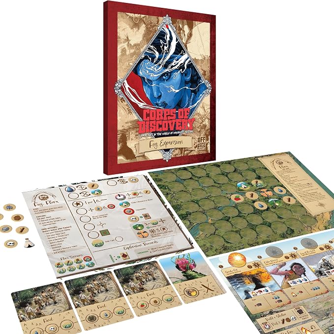Corps of Discovery: Fog Expansion | Survival Challenge with Hidden Terrain Rules, 1–4 Players, Ages 14+, Comes with new Gear, and Destiny cards!