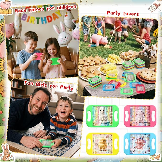 JellyArch 36 Pcs Mini Maze Puzzle Bulk for Kids Maze Cubes, Pastel | Small Educational Handheld Puzzle Brain Teaser Back to School Classroom Exchange Gifts for Students Adults