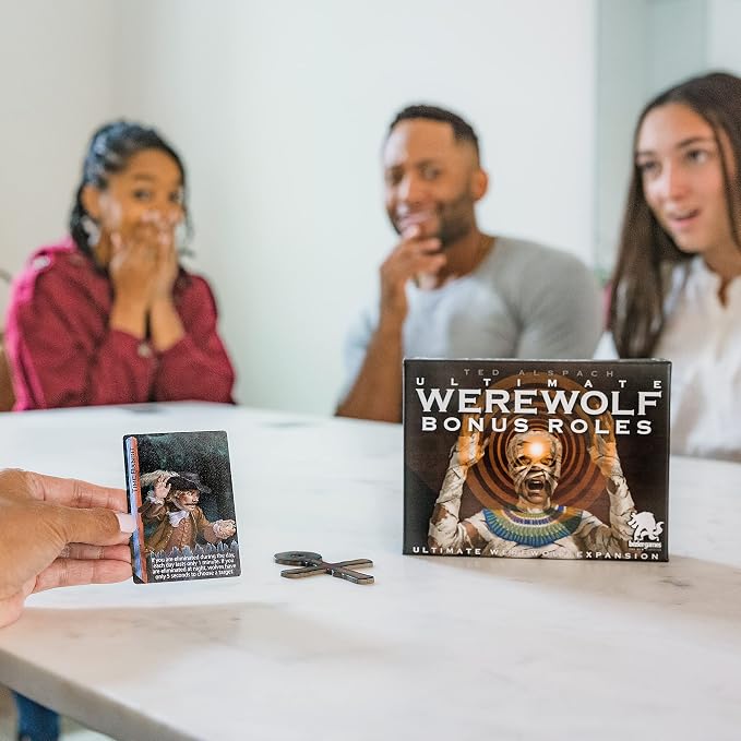 Bezier Games One Night Ultimate Bonus Roles Expansion, Adds 16 New Roles | Artifact Tokens & Player Number Tokens for One Night Ultimate Werewolf, Vampire, Alien & Super Villains, Ages 14+