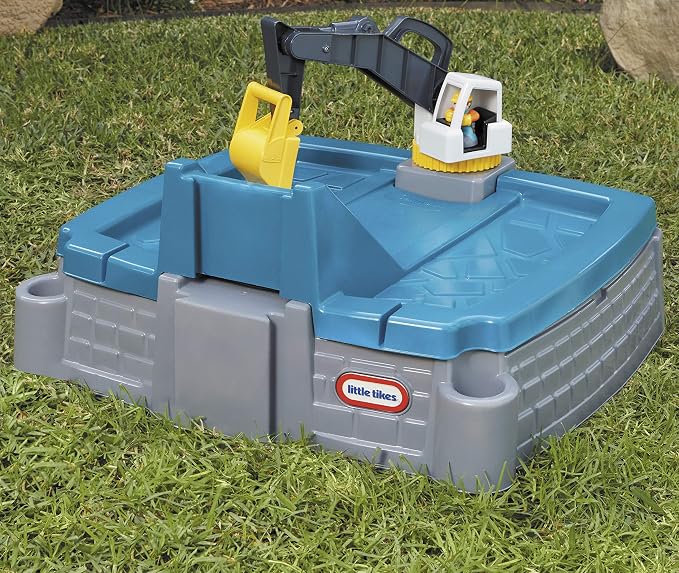 Little Tikes Dirt Diggers Excavator Sandbox for Kids, Including lid and Play Sand Accessories,Multicolor