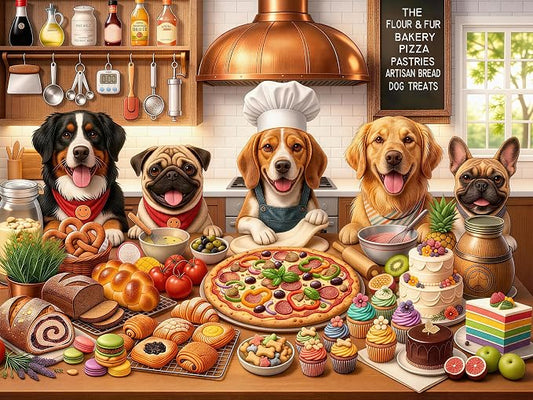 200 Piece Puzzles for Adults & Kids, Funny Chef Doggy Jigsaw Puzzle | Cute Dog Puzzle, Educational Learning Toy, Kids Ages 6-8 & 8-10, Family Game Gift, Holiday Gifts for Boys Girls