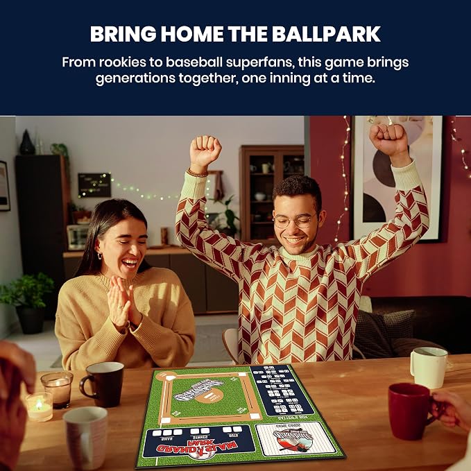 MasterPieces Baseball Dice Board Game - Realistic Gameplay, Family Fun for Adults & Kids, 2-8 Players, Ages 6+