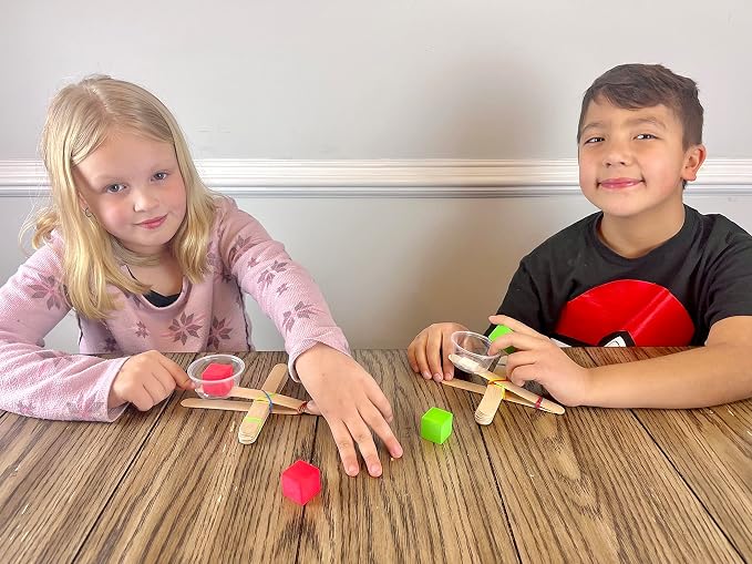 Catapult Kit, 100-Pack - Bulk STEM Kits for Large Groups, Ages 8+ | Builds 100 mini catapults, pre-counted supplies for several classes, hands-on physics of force and energy