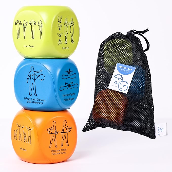 Sensory Activity Dice for Kids and Adults | Fun and Effective Brain Breaks, Helps with Focus, Calm and Energy, Self Regulation for Kids, Occupational Therapist Approved