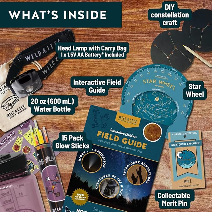 Nightquest Voyager Stargazing Kit for Ages 8+ | Nocturnal nature exploration set that teaches constellations and lets kids observe wildlife at night, a STEM discovery gift