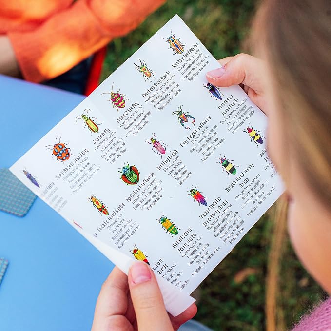 eeBoo Little Beetles Memory & Matching Game, Ages 3+, 1-4 Players | Introduces beetle species & vocabulary. Sharpens recognition, concentration & memory skills. Includes 36 tiles, 18 pairs
