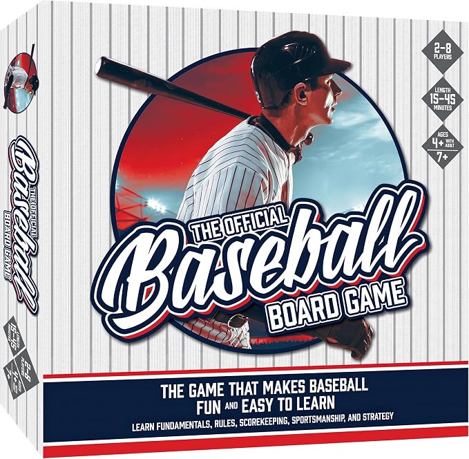 MasterPieces Baseball Dice Board Game - Realistic Gameplay, Family Fun for Adults & Kids, 2-8 Players, Ages 6+