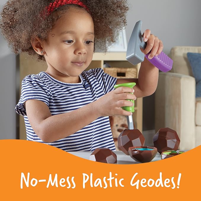 Learning Resources Rock 'n Gem Surprise | Sorting and Matching for Toddlers, Learn to Sort Colors and Shapes, Fine Motor Skills Toy, Learning Toys for Preschool