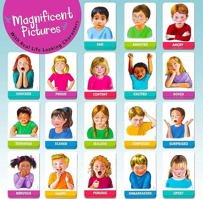 SkillEase Happy or Not, Bingo Emotions and Feelings Activity for Social Skills, Social Emotional Learning Activities, Therapy and Counseling Game for Kids, Speech Therapy Autism Game,