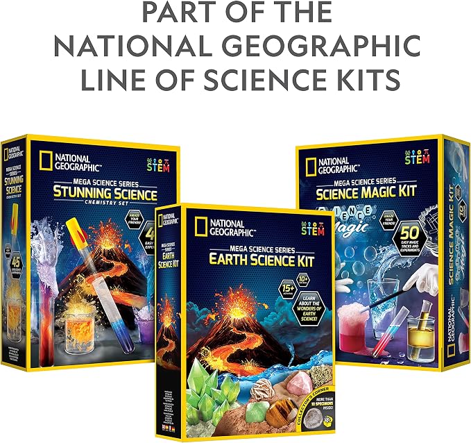 National Geographic Battery Making Science Kit with 2 STEM Projects | Potato Clock, Penny-Powered Flashlight, Electricity Experiments, Circuit Learning, Hands-On STEM Toy, Birthday Gift