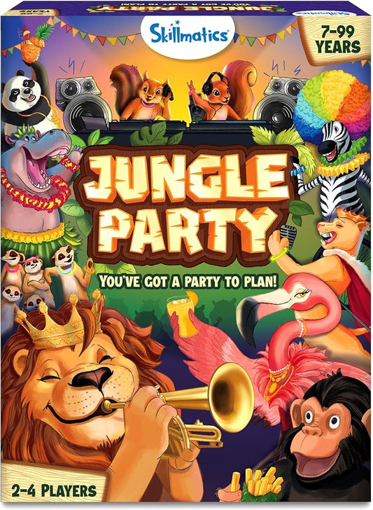 Skillmatics Card Game – Jungle Party, Fun Family Card Game, Fast-Paced | Game of Strategy & Luck, Party Game, Screen-Free, Gift for Girls & Boys Ages 7, 8, 9 & Up