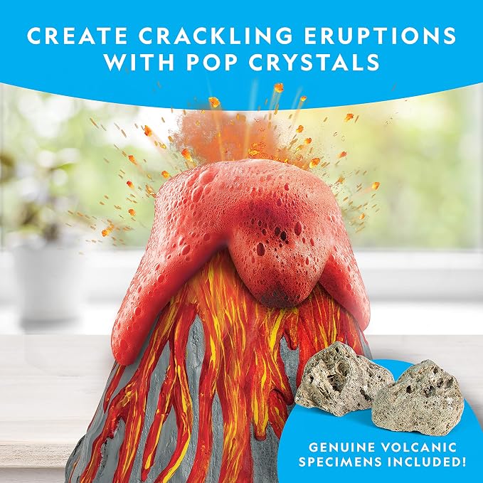 National Geographic Jumbo Volcano Science Kit for Kids Ages 8-12 | 18-Inch Giant Volcano, Multiple Eruptions, Science Experiments, Science Fair Project, Earth Science, Birthday Gift