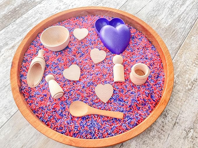 Kids Sensory Bins Montessori Sensory bin, Sensory Toys, Sensory Bins, Sensory Bin for Preschoolers (Valentine Day Hearts)