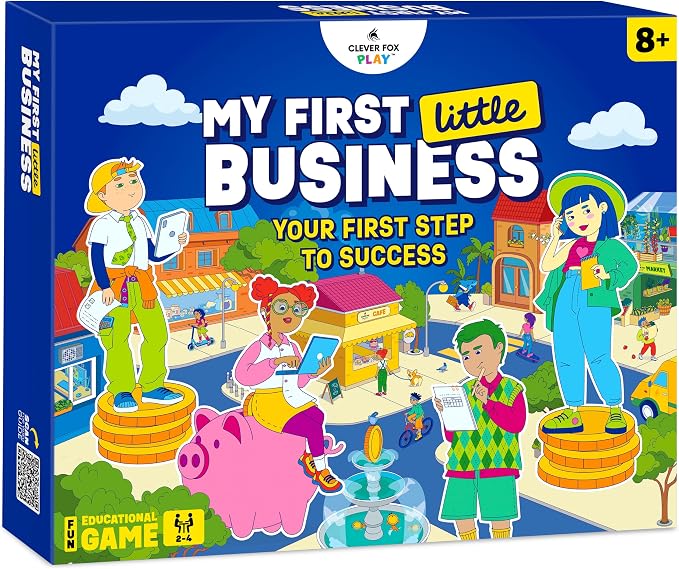 My First Little Business Financial Literacy Game, Kids Money Board Game | Board game for kids ages 8-12 learning money skills, entrepreneurship, financial education, great for family & classroom