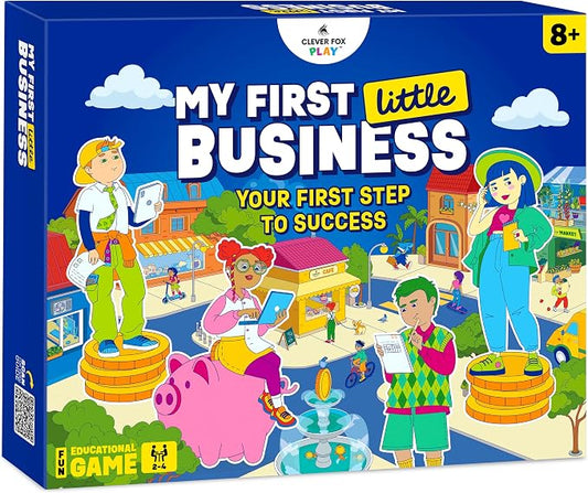 My First Little Business Financial Literacy Game, Kids Money Board Game | Board game for kids ages 8-12 learning money skills, entrepreneurship, financial education, great for family & classroom