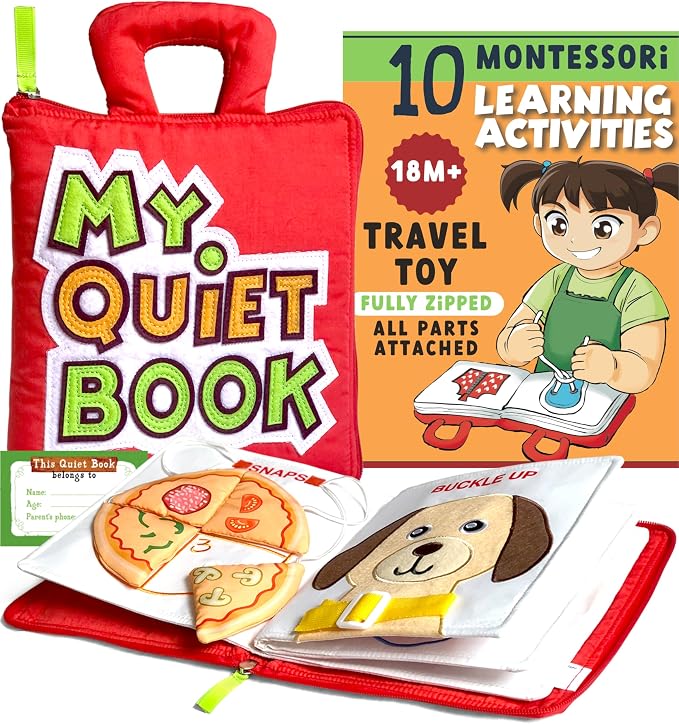 My Quiet Book for Toddlers (Pack of 2) - Travel Essentials for Toddlers 1-3