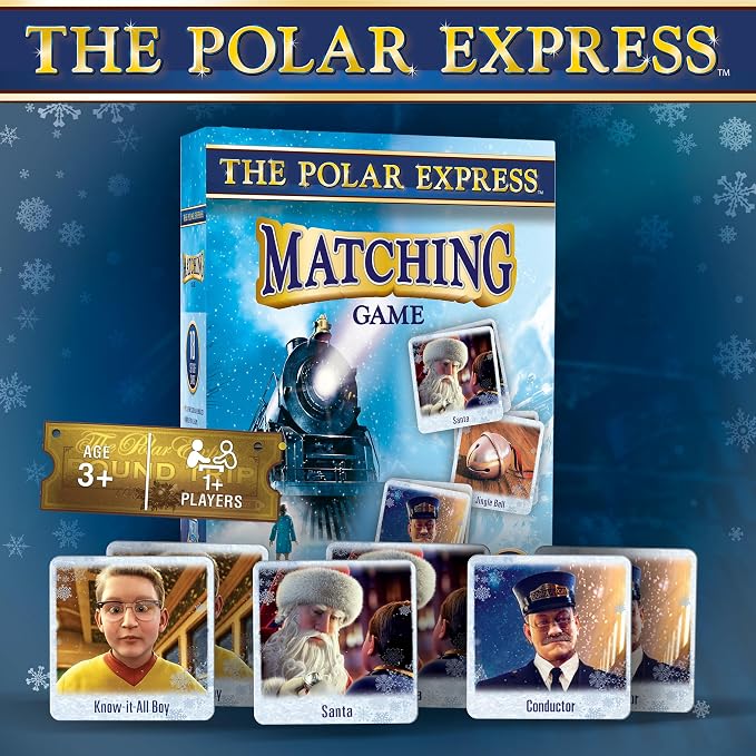 MasterPieces Kids Games - The Polar Express Matching Game - Game for Kids and Family - Laugh and Learn