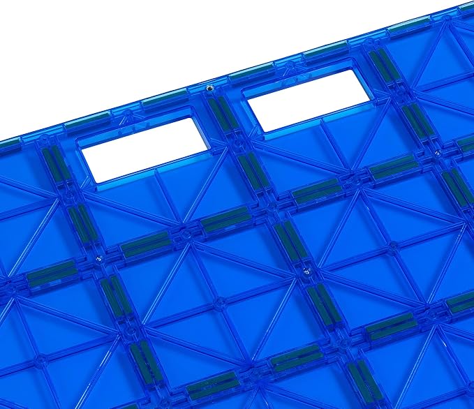 Playmags Super Durable Building Stabilizer Tile with Carrying Handle for Easy Play, 12 x 12. Great add on to All Magnet Tiles Sets Works with All Leading Brands (1 Pack - Colors May Vary)