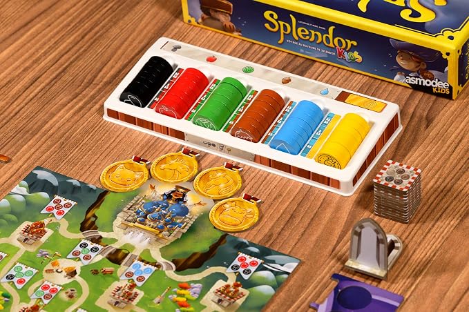 Asmodee Splendor Kids Strategy Board Game | Collect gems, recruit pirate crews, and race for treasure. Ages 6+, 2-4 players, 20 min.