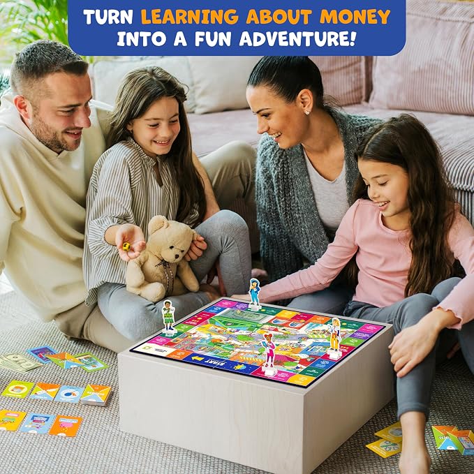 My First Little Business Financial Literacy Game, Kids Money Board Game | Board game for kids ages 8-12 learning money skills, entrepreneurship, financial education, great for family & classroom