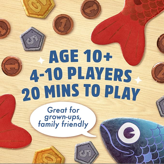 Sounds Fishy: Fake Answers to Wild Trivia Questions Party Game, Age 10+ | Bluffing Beats Brains, Different Every Time, Know It or Make It Up, Ages 8+, Fun for Kids & Adults, Great for Cookouts