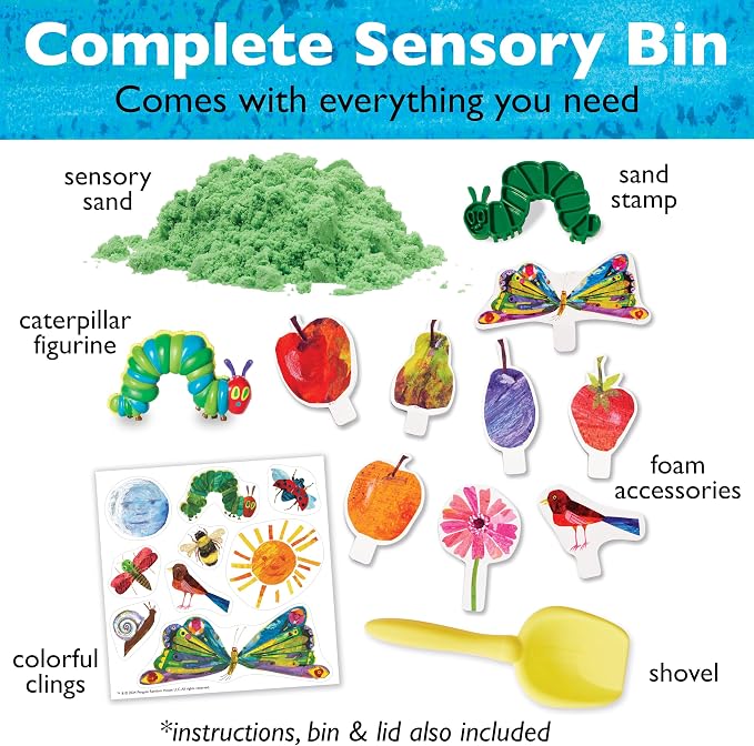 Creativity for Kids The Very Hungry Caterpillar Sensory Bin - Toddler Sensory Toys from The World of Eric Carle Books, Preschool Learning Activities and Fine Motor Toys for Toddlers (Ages 3+)