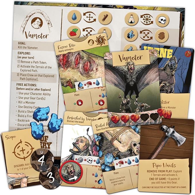 Corps of Discovery: Vameter Expansion – Flying Horror Encounter for the Cooperative Adventure Game | 1–4 Players | Flying Horror Encounter for the Cooperative Adventure Game, 1–4 Players, Comes with new Character, Gear, and Destiny cards!
