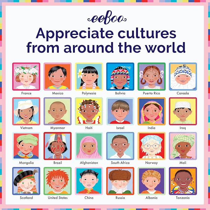 eeBoo I Never Forget a Face Memory & Matching Game, Ages 3+ for 1-4 Players | Game sharpens recognition, concentration & memory skills. Includes 48 tiles, 24 pairs. Engaging play for the whole family