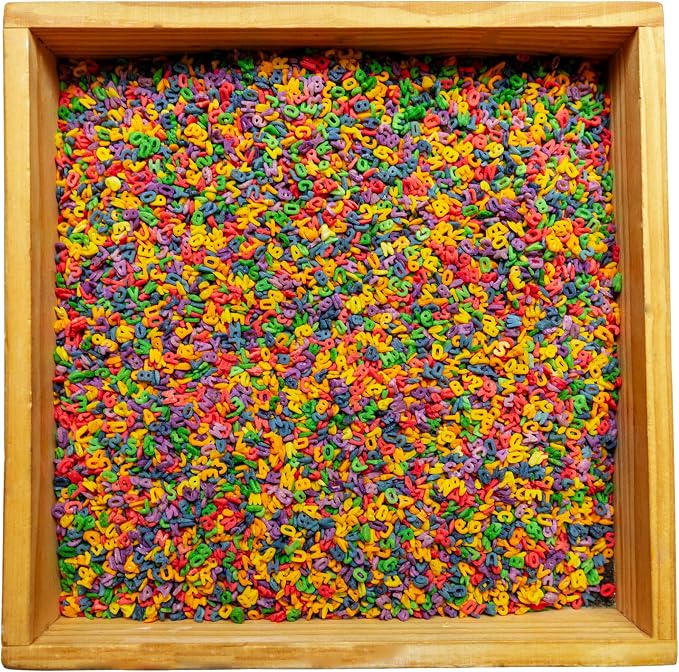 Sensory Rice, Alphabet Sensory Bin Filler, Colored Rice (10 Cups) | Sensory Table Filler, Sensory Filler