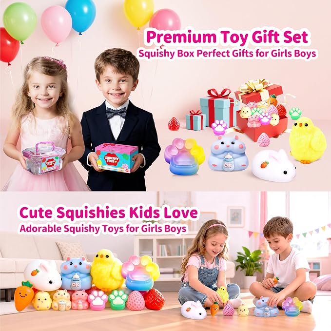 12Pack Taba Squishy Toys Kit -Squishy Fun Box- Squishy Fidget Squeeze Toys | taba Squishy Party Favors for Kids 8-12,cute Squishies Stress Relief Toys for Girls 6-8-10-12 Year Old Girls Birthday Gifts