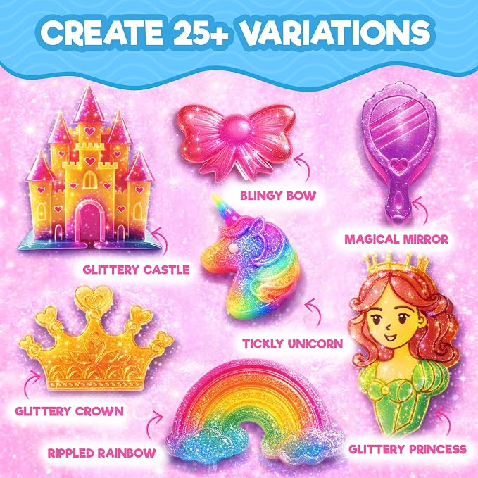 Doctor Jupiter Princess Glitter Soap Making Kit for Kids Ages 6+ | Princess Toys, Birthday Gift Ideas for Girls 6,7,8,9,10 Year Olds, Science Kits for Kids Ages 5-7-8-12, STEM Toys, DIY Craft