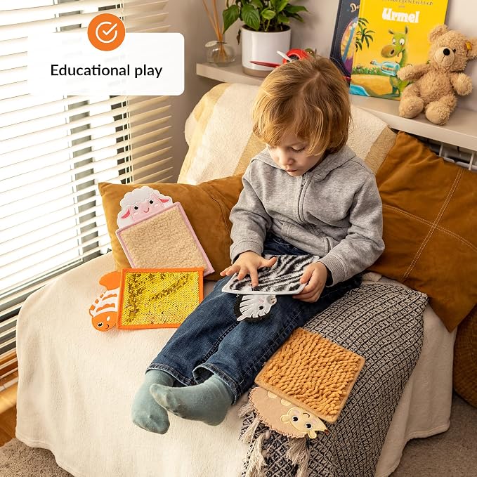 ODOXIA Sensory Mats for Autistic Children | Sensory Tiles for Kids | Wall Panel | Animals | Sensory Toys | Room Equipment | Disorder Toys for Tactile Play