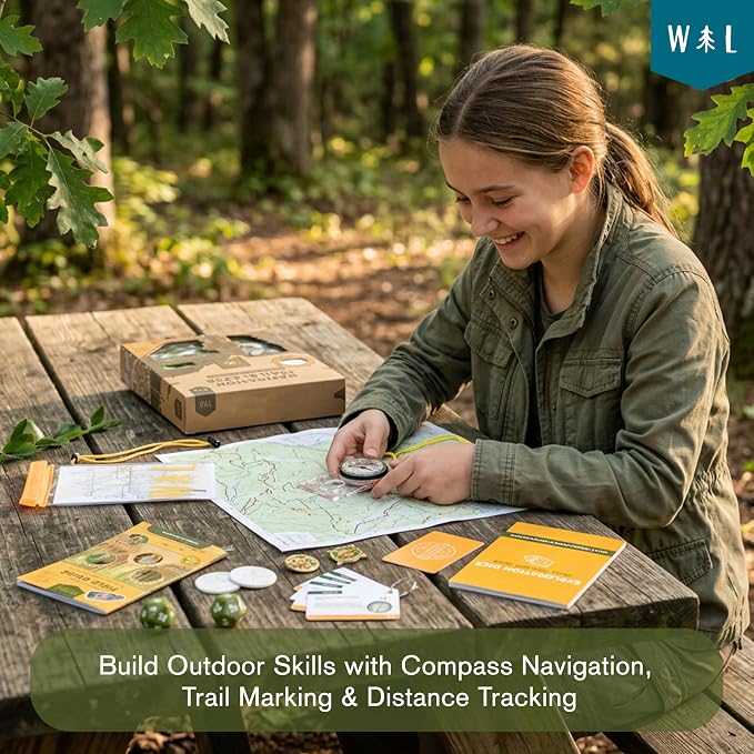 Navigation Trailblazer Adventure Kit New | Includes a map skills guide and waterproof dry bag, a STEM toy set for wayfinding skills, fun for adults and Kids ages 8+