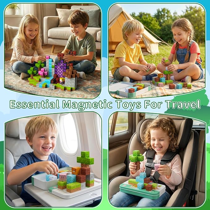 150PCS Magnetic Blocks Magnet Building Cubes Birthday Gifts for Kids | 0.8in Magnetic Cubes, STEM Learning Magnet Toy, Building Toys for Kids Ages 3+, Christmas Party Gifts for Boys and Girls