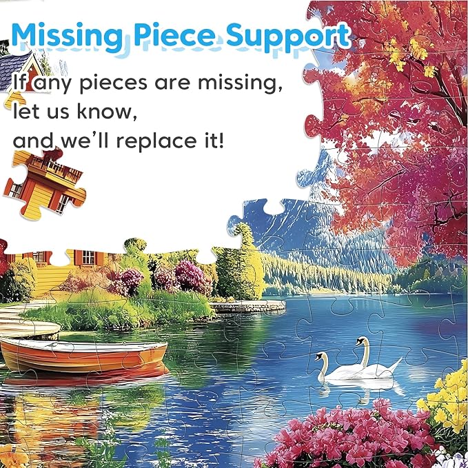 4-Pack 100 Piece Puzzles for Adults 4 Seasons Country Cottages