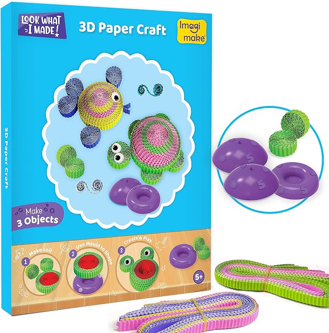 Imagimake 5-in-1 Awesome Craft Kit | Includes 15+ Projects | Crafts for Kids Ages 4-8 | 5 to 7 Year Old Girl Birthday Gifts | Arts and Crafts for Kids Ages 6-8 | 6 Year Old Girl Birthday Gift