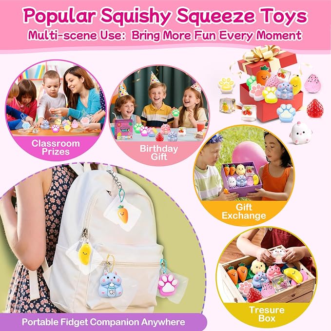 30Pack Taba Squishy Toys Kit-Squishies Fidget Squeeze Toys-Squishy Fun Box