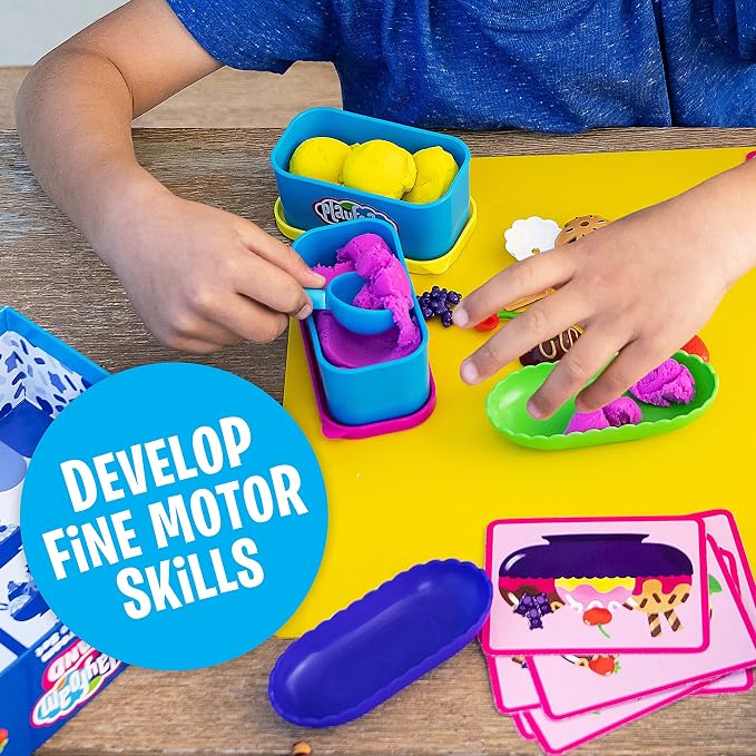 Educational Insights Playfoam Sand Ice Cream Sundae Set - Preschool Sensory Toys for Kids 3-5, Pretend Play Toddler Toys, Non Toxic Play Sand Kit, Sensory Table Activities for Kids