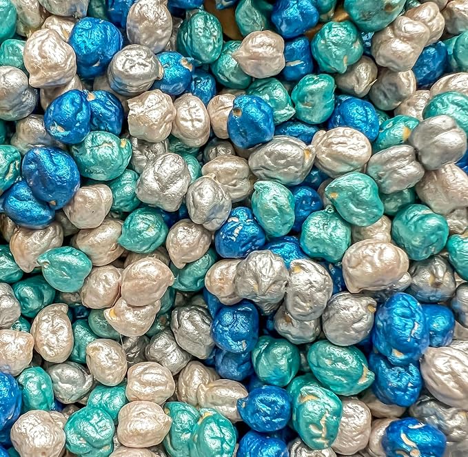 Colored Chickpeas for Sensory Play and Sensory Bins - Many Different Seasonal Colors (4 Cups, Winter 1)