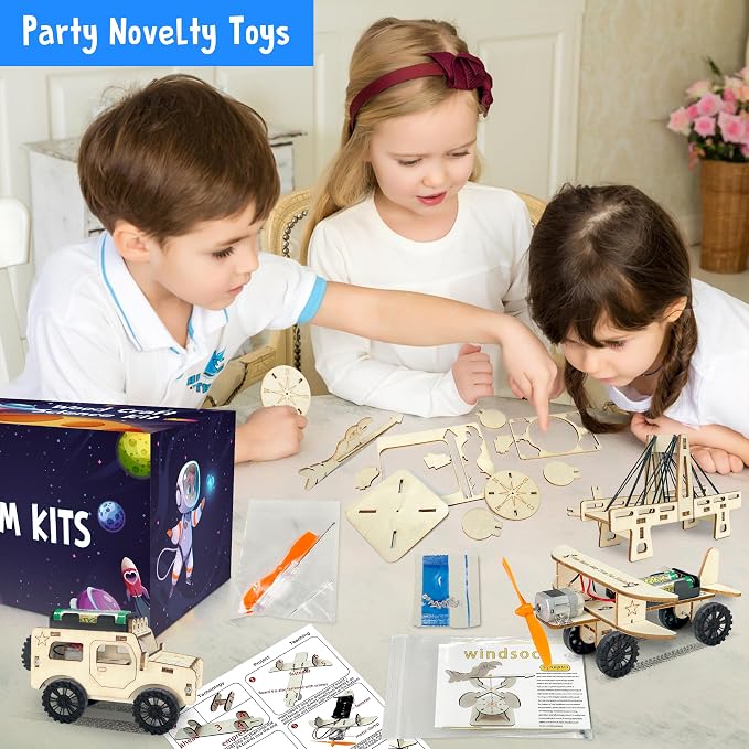 kortes 24Pack STEM Kits for Kids Classroom, Science Building Project Craft for Ages 8 9 10 11 12, 3D Wooden Model Kit, STEM Toys for Boys Girls Birthday Gifts Party Favors School Exchange Gifts