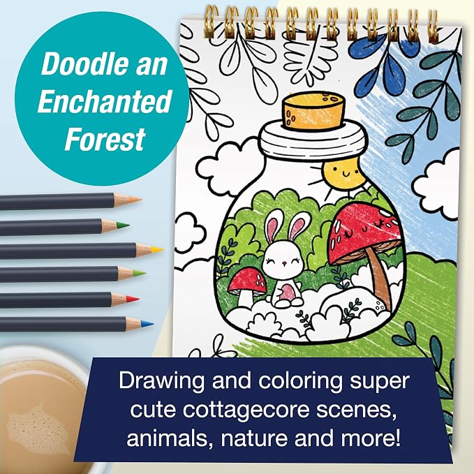 Faber-Castell Learn to Draw Enchanted Forest: Step-by-Step Drawing Kit with 100+ Activities, Goldfaber Colored Pencils, Stickers & More | Screen-Free Art Gift for Kids, Tweens & Beginners (Ages 8+)