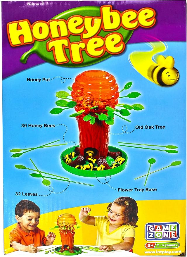 Game Zone Honey Bee Tree Game – Award-Winning Fun and Exciting Tabletop Game for Kids and Families | Pluck leaves gently or the bees tumble down - suspense-filled classic fun that builds fine motor skills through, Ages 3+