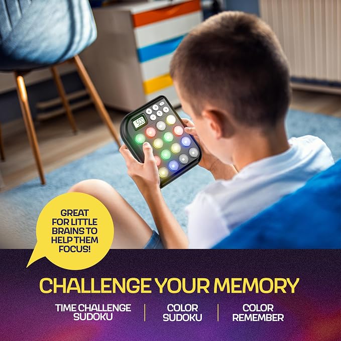 Brain Teasers & Memory Game, 6 Fun Games, Stocking Stuffer Ages 6-11 | Best Activity Gift for Boys & Girls Ages 6-11
